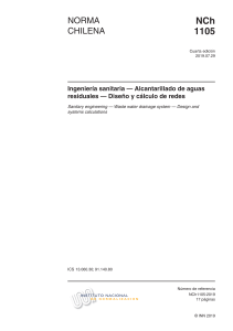NCh1105: Diseño y Cálculo de Alcantarillado de Aguas Residuales