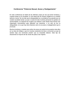 Violencia Sexual, Acoso y Hostigamiento: Resumen de Conferencia