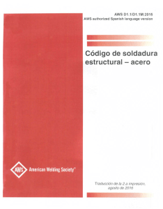 AWS D1.1/D1.1M:2015 Código de Soldadura Estructural - Acero