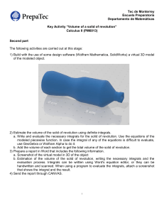 Volume of Solid of Revolution: Calculus II Key Activity