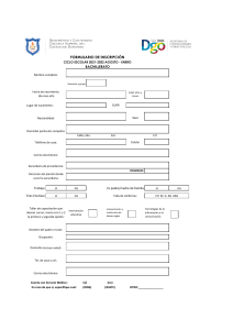 Formulario de Inscripción Bachillerato 2021-2022