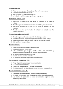 Encuesta Clima Organizacional: Reciprocidad, Aprendizaje y Compromiso