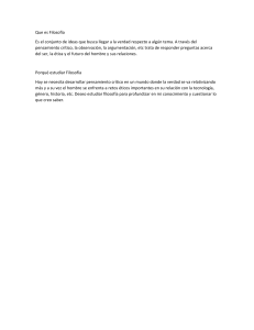 ¿Qué es la Filosofía? Razones para Estudiarla