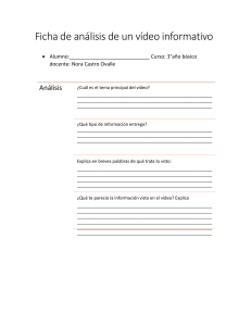 Ficha de Análisis de Video Informativo - 3° Básico