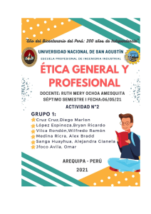 Ética General y Profesional: Actividad sobre Dilemas Éticos