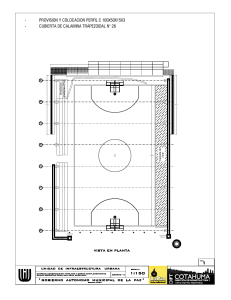 Plano Arquitectónico: Ampliación de Graderías en Cancha Deportiva