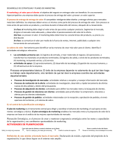 Estrategias y Planes de Marketing: Desarrollo y Valor al Cliente