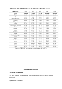 Población y Segmentación en Áncash, Perú (2021-2025)