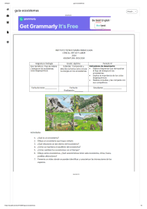 Guía de Ecosistemas: Biología 7mo Grado