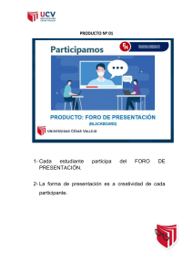 Foro de Presentación UCV: Participación Estudiantil