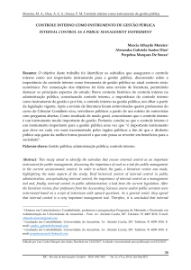 Controle Interno e Gestão Pública: Análise e Instrumentos