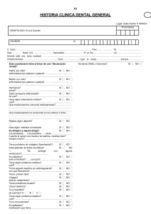 Historia Clínica Dental General - Formulario de Paciente
