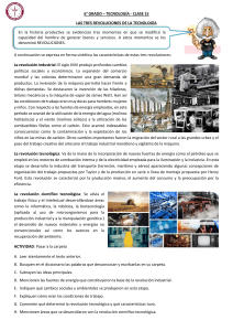 Las Tres Revoluciones de la Tecnología - 6to Grado