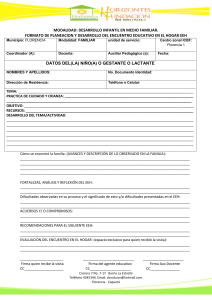 Formulario de Desarrollo Infantil en Medio Familiar