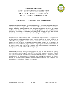 Historia de la Globalización: Comentarios de Clase