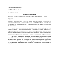 Comunicación No Verbal: Resumen y Análisis