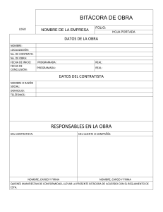 Bitácora de Obra: Registro y Control de Proyectos