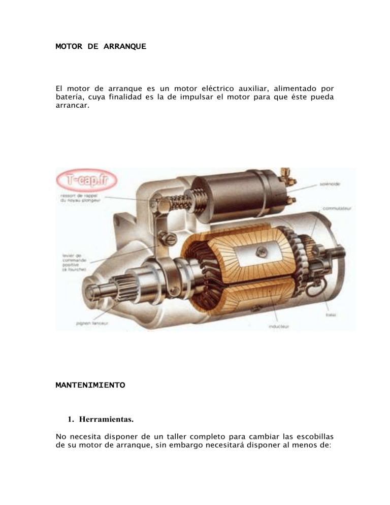 Mantenimiento Motor De Arranque 9658