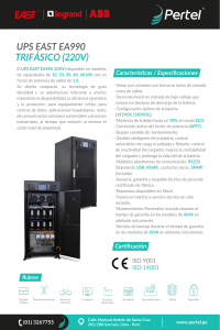 Ficha Técnica UPS EAST EA990 (220V) - Especificaciones