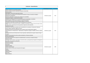 Formulario de Evaluación - Emprendimiento