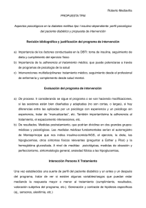 Diabetes Tipo I: Aspectos Psicológicos y Propuesta de Intervención