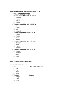 English Grammar Worksheet for Spanish Speakers