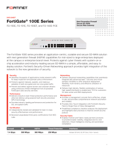 FortiGate 100E Series: NGFW, SD-WAN, Secure Web Gateway