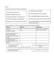 Refranes Españoles: Ejercicios y Significados