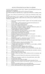 Test de Inteligencias Múltiples (H. Gardner)
