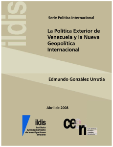 Política Externa da Venezuela e Nova Geopolítica Internacional