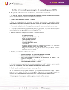 Guías de Prevención COVID-19 y EPP en la Universidad