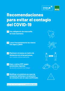 Recomendaciones para evitar el COVID-19