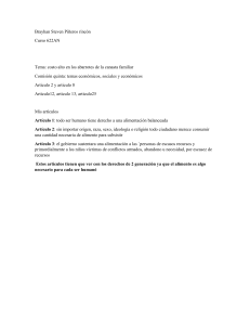Costo de Alimentos Básicos y Derechos Sociales