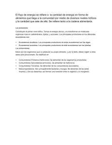 Flujo de Energía en Ecosistemas: Productores y Consumidores