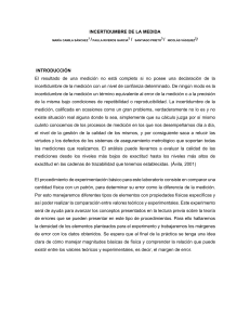 Informe de Laboratorio: Incertidumbre de Medición