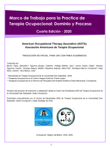 Marco de Trabajo Terapia Ocupacional: Dominio y Proceso