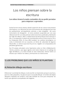 Niños y Escritura: Investigación de Emilia Ferreiro
