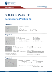 Solucionario Práctica #2 - Resistencia de Materiales