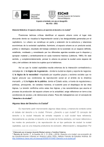 Espacio Urbano y Derecho a la Ciudad: Material Didáctico