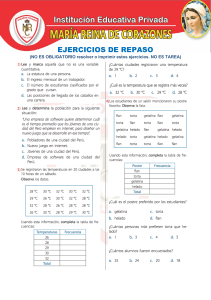 Hoja de Ejercicios de Matemáticas: Estadística Básica