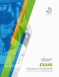 EXANI: Guía para el sustentante - Examen impreso