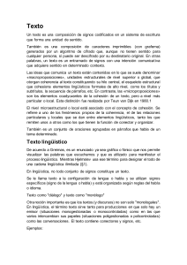 Definición y Características del Texto: Análisis Lingüístico
