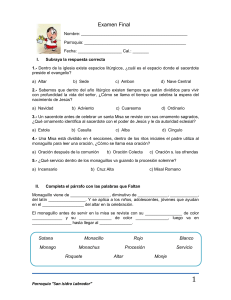 Examen de Religión para Monaguillos