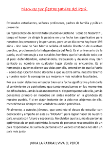 Discurso Fiestas Patrias Perú: Patriotismo y Valores