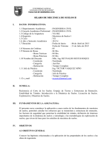 Mecánica de Suelos II: Programa del Curso UNASAM