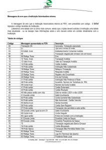 CODIGO DE ERRO SITEF