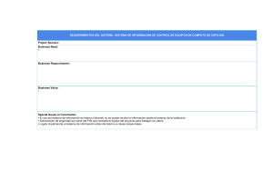 Requisitos del Sistema CEPS-UNI: Control de Equipos