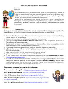 Jerarquía del Sistema Internacional: Taller y Guía de Estudio