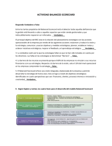 Actividad Balanced Scorecard: Preguntas, Fases y Aplicación UTD