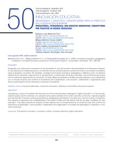 Innovación Educativa en Educación Superior